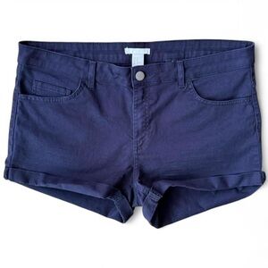 H&M Navy Blue Cotton Shorts Size 10